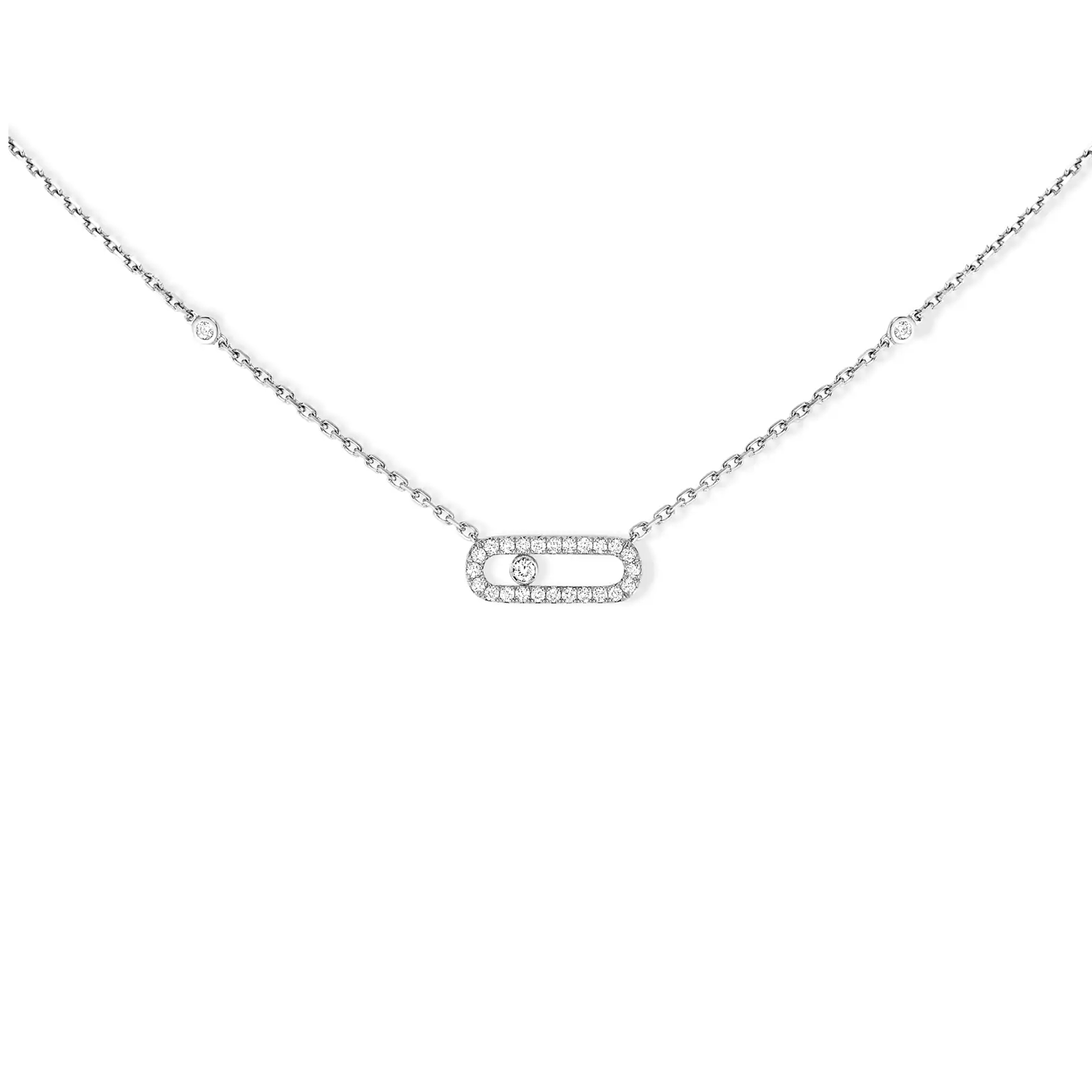MESSIKA PARIS MOVE UNO PAVÉ WHITE GOLD DIAMOND NECKLACE 4708 MESSIKA PARIS MOVE UNO PAVÉ WHITE GOLD DIAMOND NECKLACE 4708